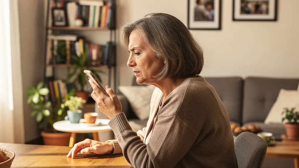Femme passant des appels téléphoniques pour rechercher un EHPAD à Marseille